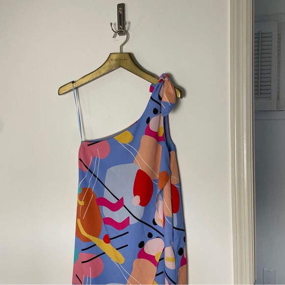 CROSBY by Mollie Burch Sasha High Low Midi Length One Shoulder Dress \\ 0 - Picture 3 of 11